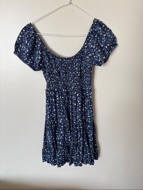 Navy Blue Floral Sundress
